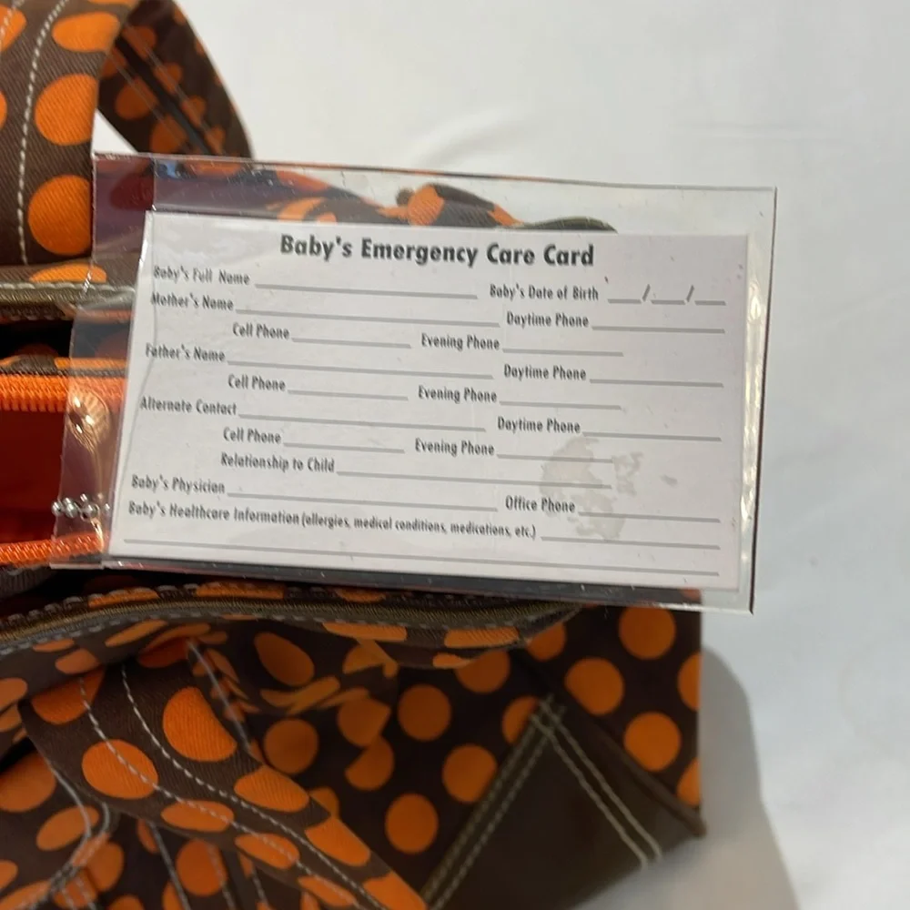 KALENCOM NEW ORLEANS Orange Polka Dot BABY Tote Bag Set